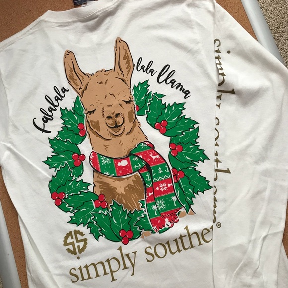 Simply Southern llama long sleeve - Picture 2 of 4